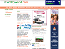 Tablet Screenshot of disabilityworld.com